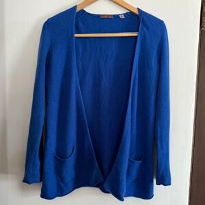 CULLEN | Royal Blue Cashmere Open Front Cardigan Sweater | Small